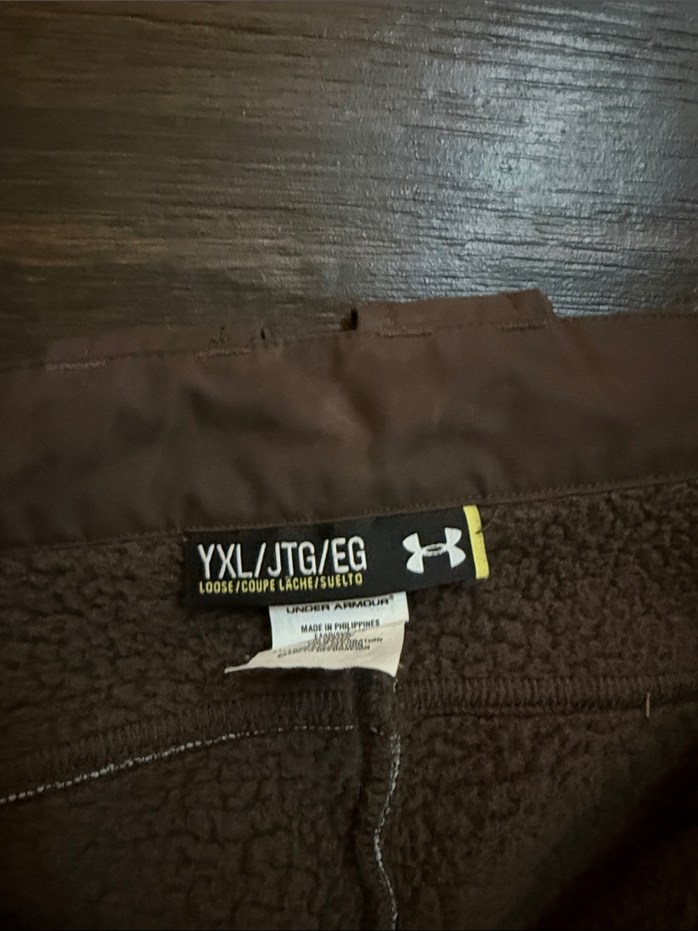 Under Armour Kids' Brown Camo Joggers with Orange Accents - Picture 2 of 3